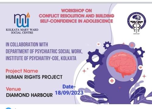 workshop on conflict resolution and bulding self-confidance in adolescence , diamond harbour , 18.09.2023