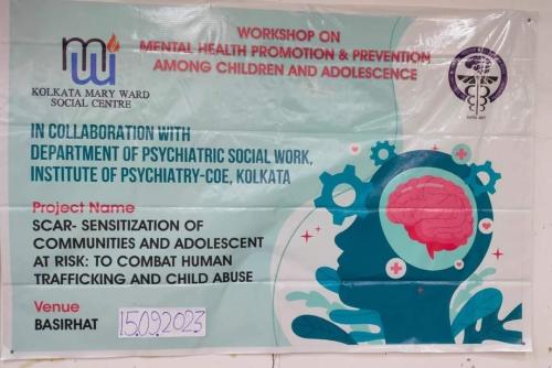 workshop on mental health promotion & prevention among Children and adolescence , basirhat, 15.09.2023